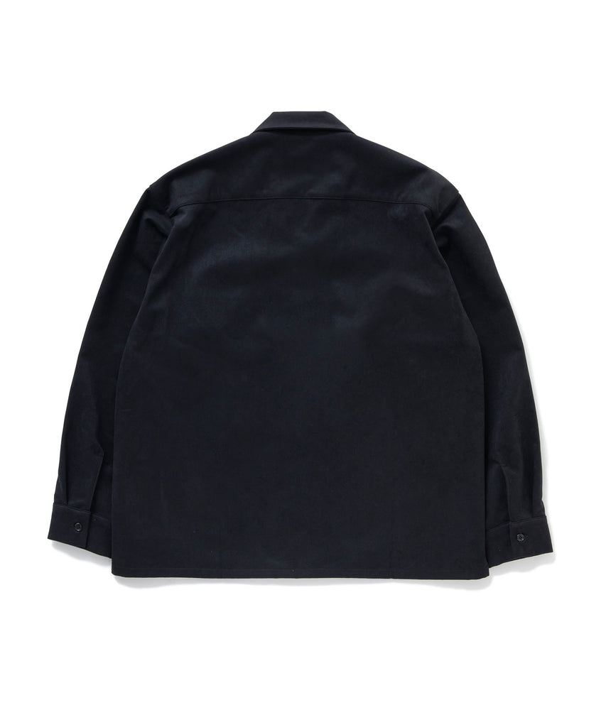 L/S OPEN COLLAR FAKE SUEDE SHIRT "CLYDE"