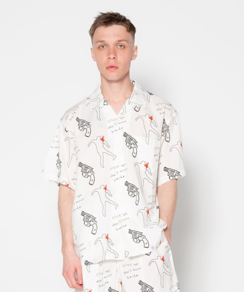CALI Ex.S/S OPEN COLLAR SHIRT "ROGERS"
