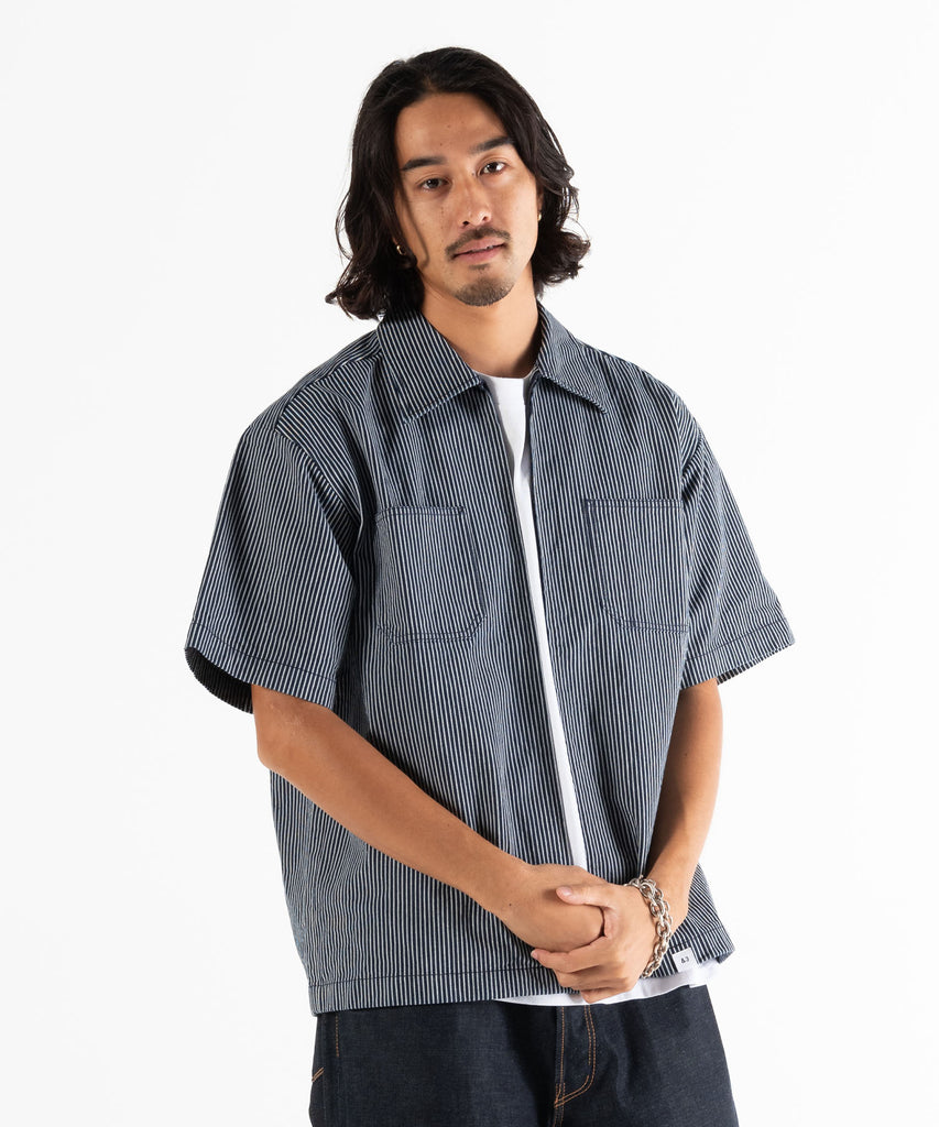S/S ZIP UP SHIRT "GIBSON"