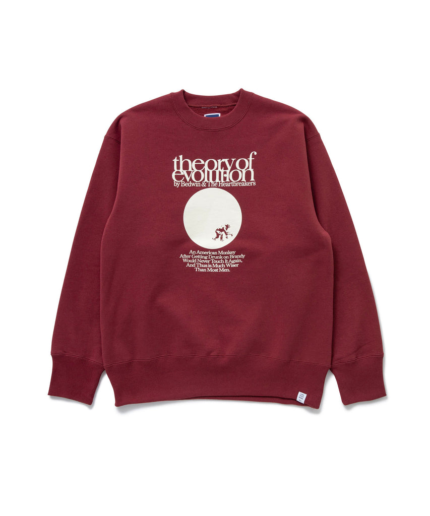 L/S PRINTED C-NECK SWEAT "WALLACE"