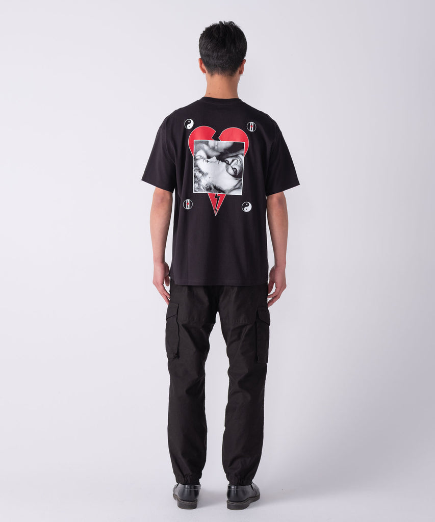 S/S PRINTED TEE "ASH"