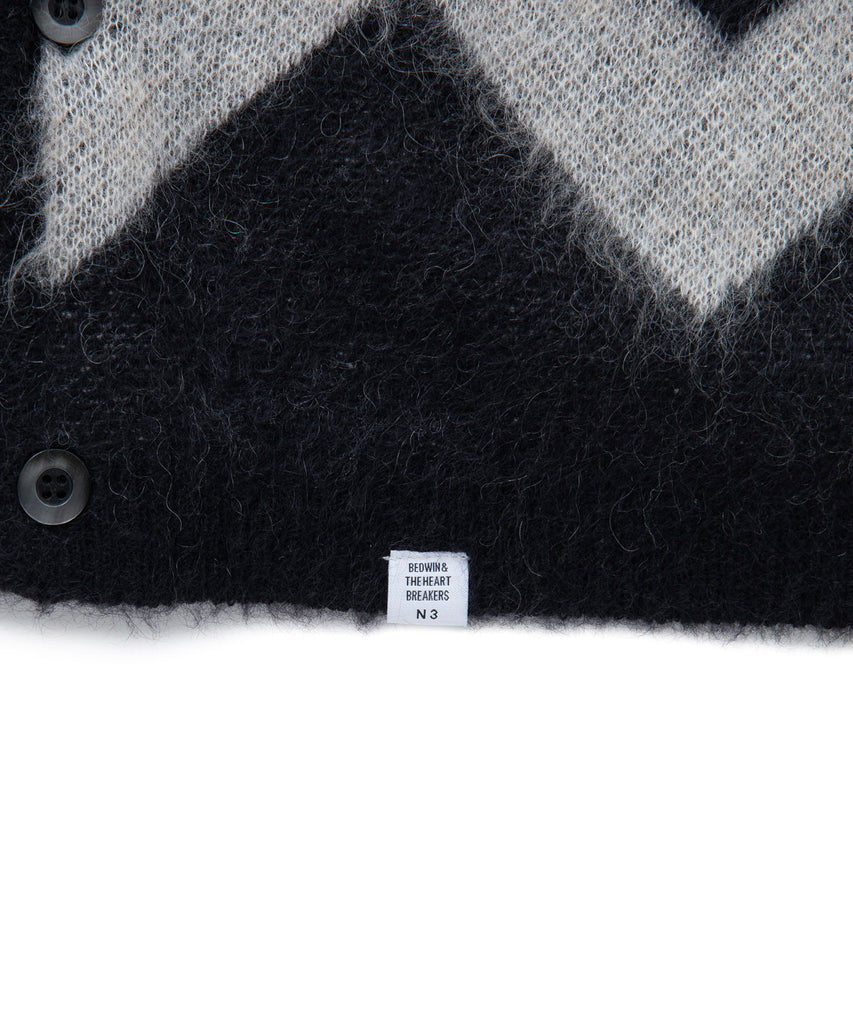 L/S JACQUARD MOHAIR CARDIGAN "GODARD"