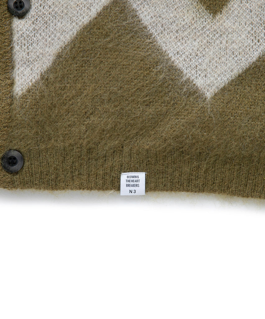 L/S JACQUARD MOHAIR CARDIGAN "GODARD"