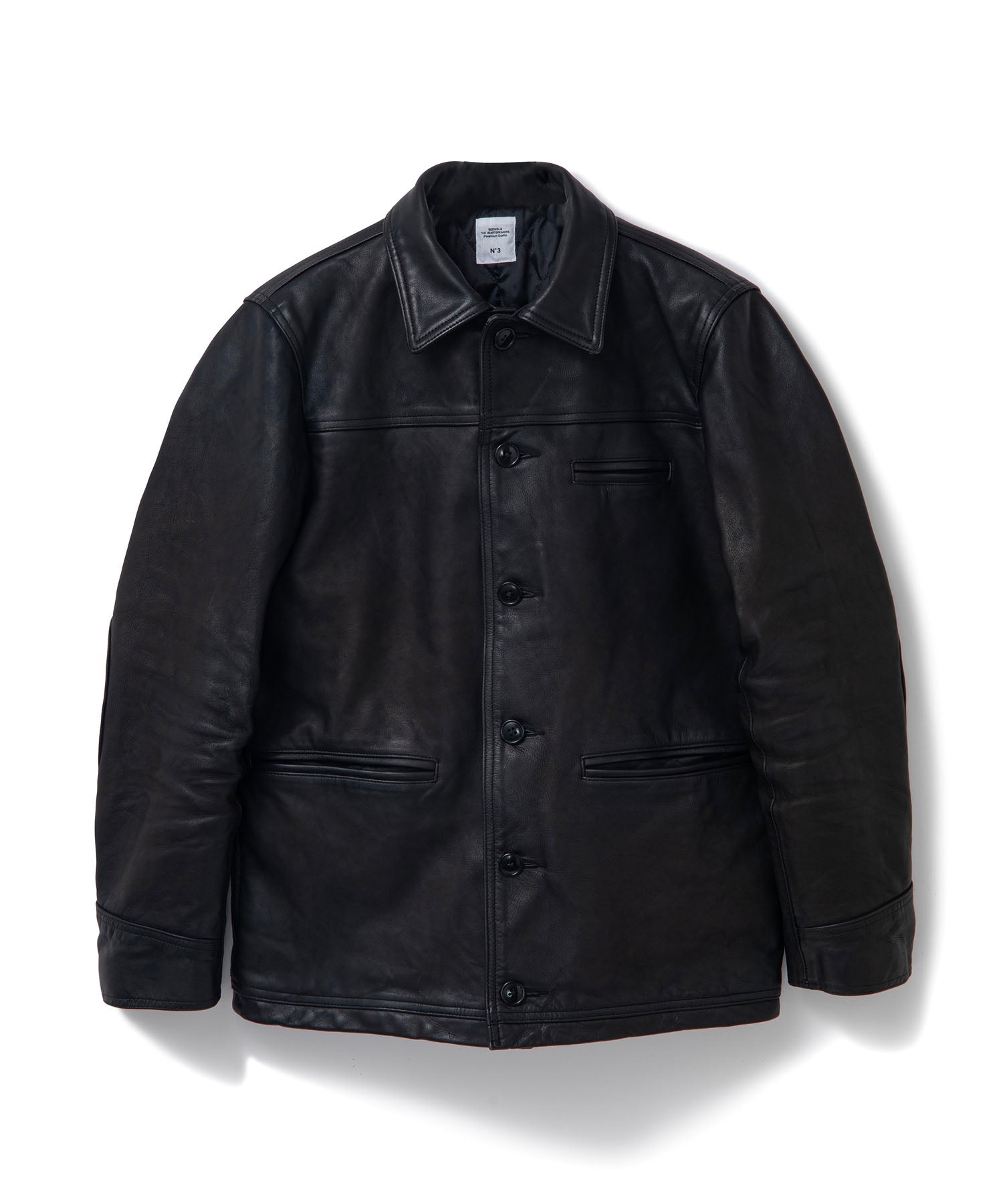 LEATHER CAR COAT 