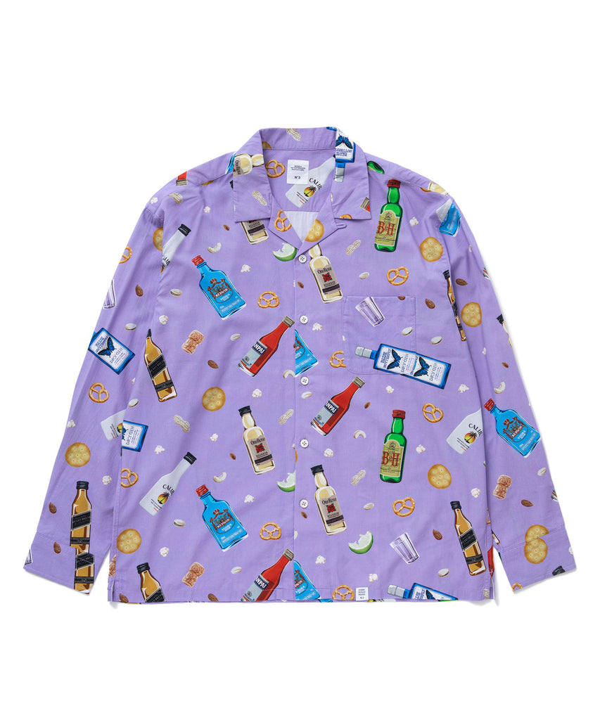 L/S OPEN COLLAR ALOHA SHIRT "ROGERS"
