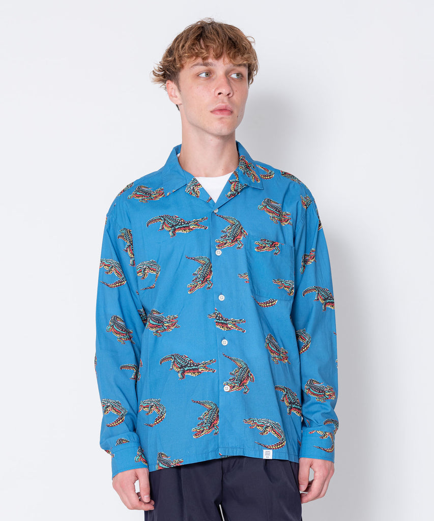 L/S OPEN COLLAR ALOHA SHIRT "ROGERS"