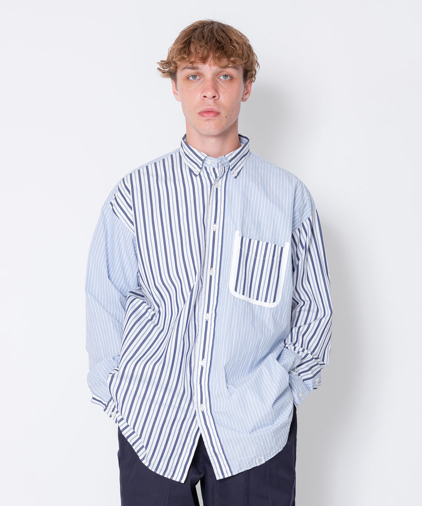 L/S STRIPE BIG SHIRT "EWAN"