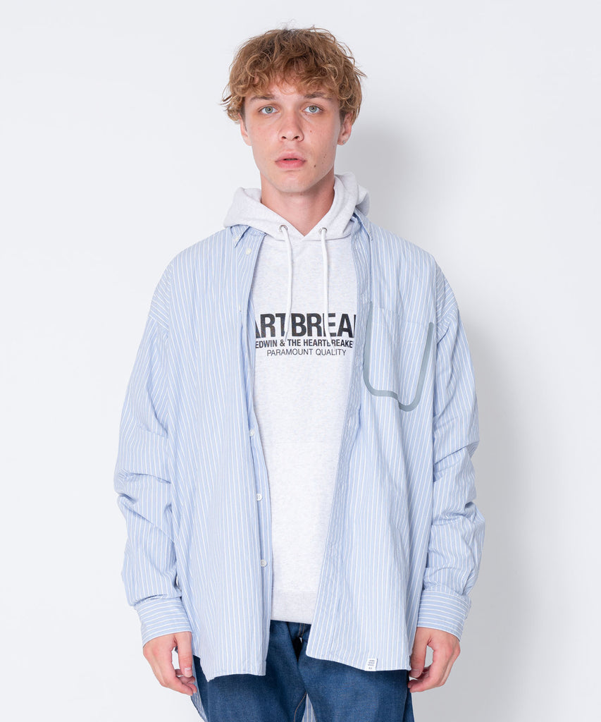 L/S STRIPE BIG SHIRT "EWAN"