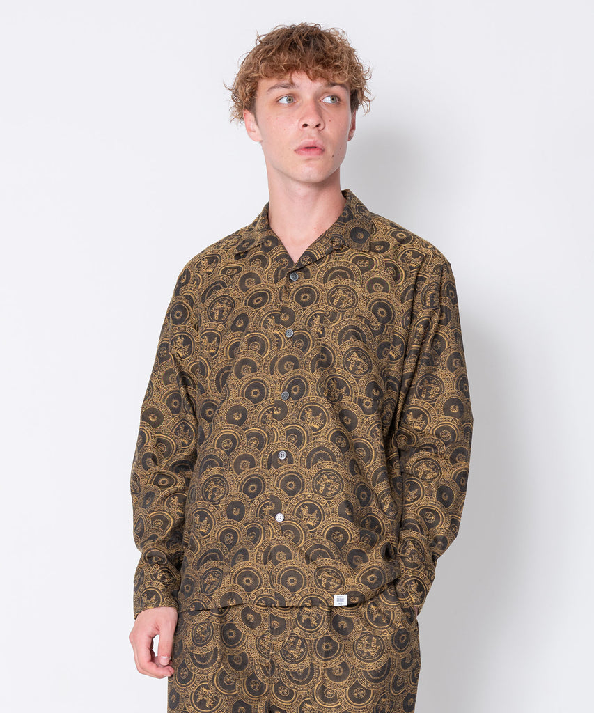 L/S OPEN COLLAR JACQUARD SHIRT "CAMERON"